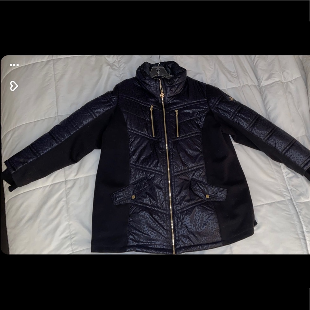SZ 2X Michael Kors BLACK WINTER COAT